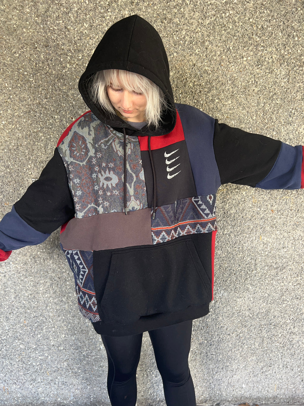 Men’s L Patchwork Hoodie