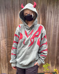 Streetwear Hoodie Demon Horn Men’s L