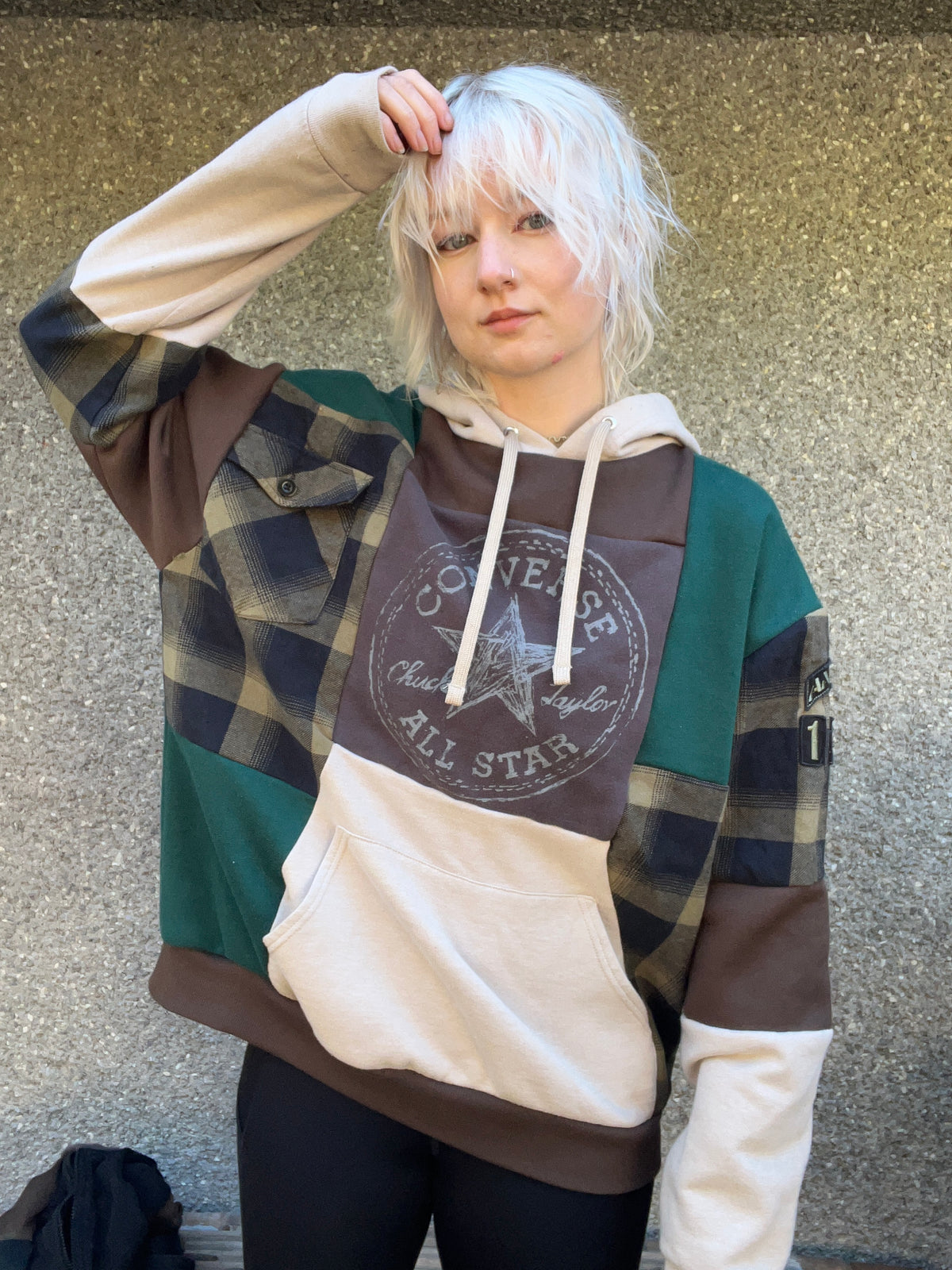 Men’s L Patchwork Hoodie