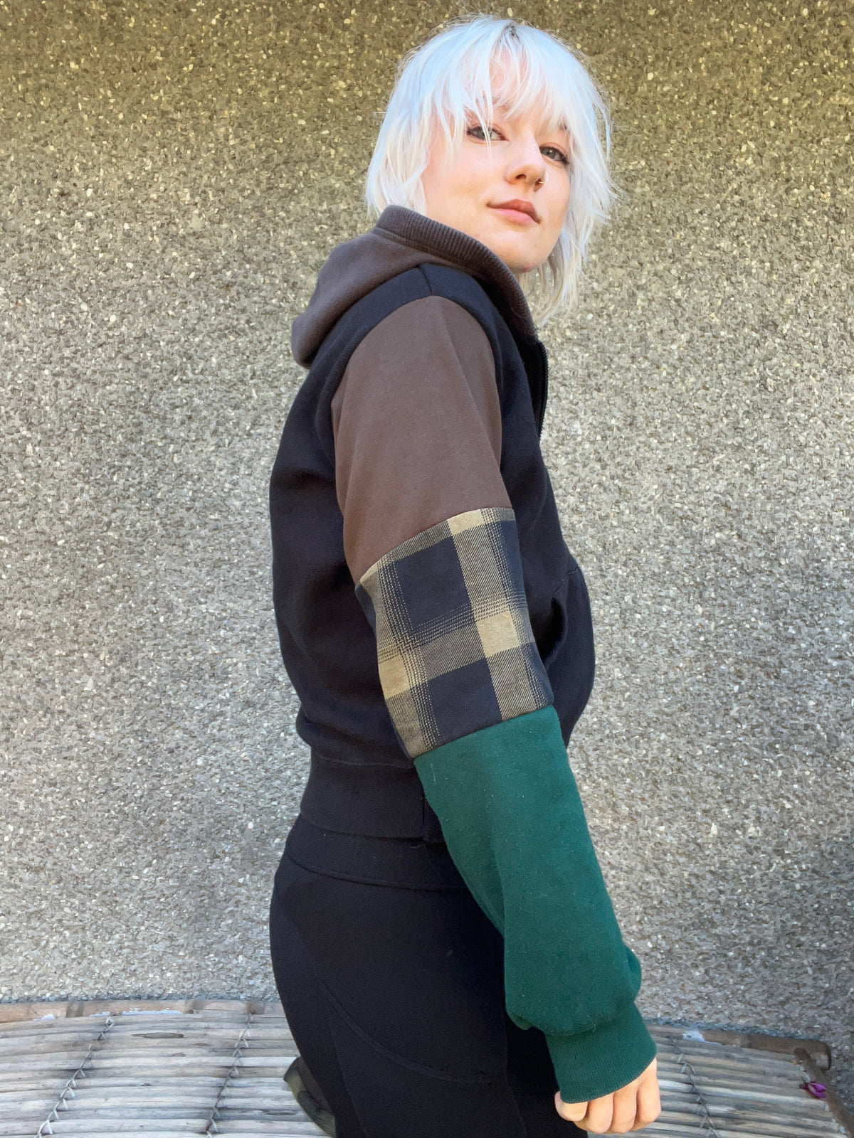 Women’s Sm Patchwork Baby Hoodie