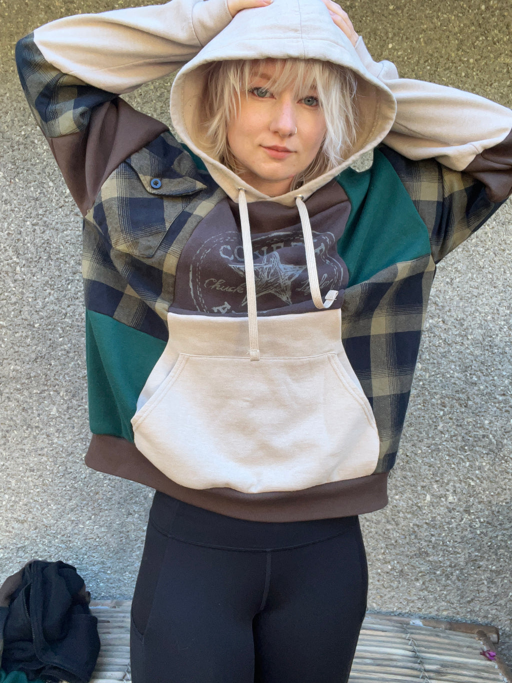 Men’s L Patchwork Hoodie