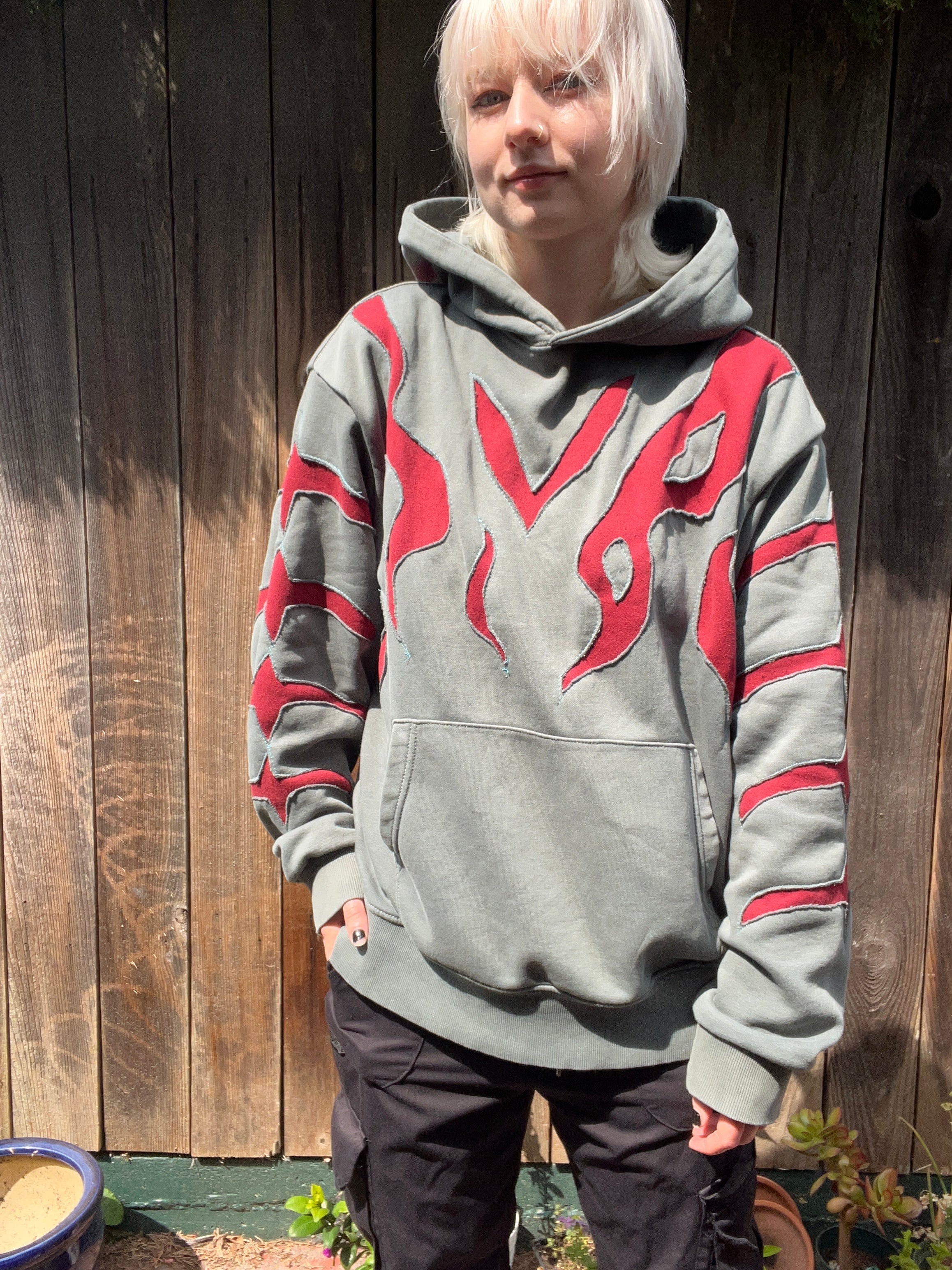 Streetwear Hoodie Demon Horn Men’s L