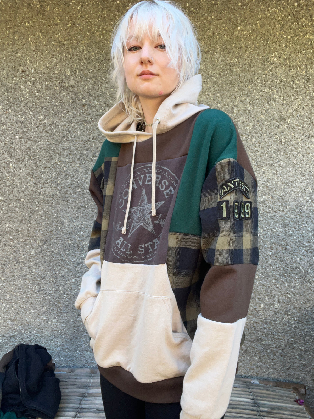 Men’s L Patchwork Hoodie
